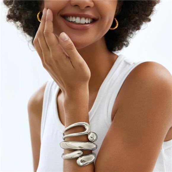 Chunky Bangle Bracelets - Picture 3 of 3